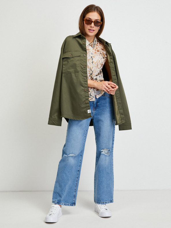 Guess Svetlohnedé dámske vzorované tričko Guess