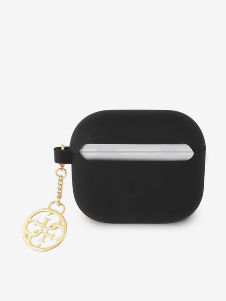 Guess Guess 4G Charm silikónové puzdro pre AirPods 3 čierne