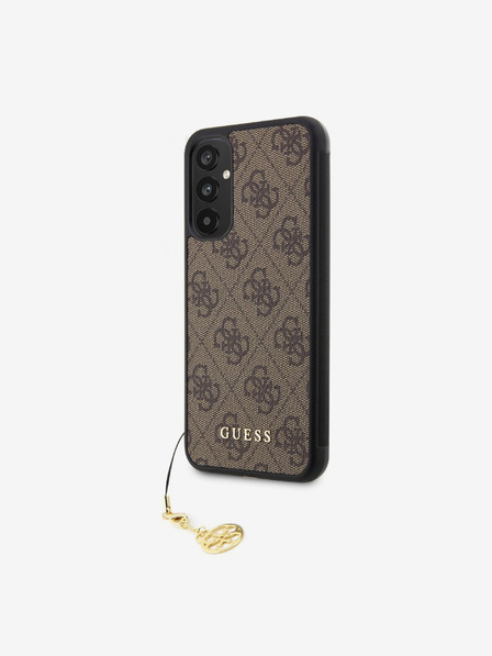Guess 4G Charm Zadní Kryt pro Samsung Galaxy A34 5G Brown Obal na telefón