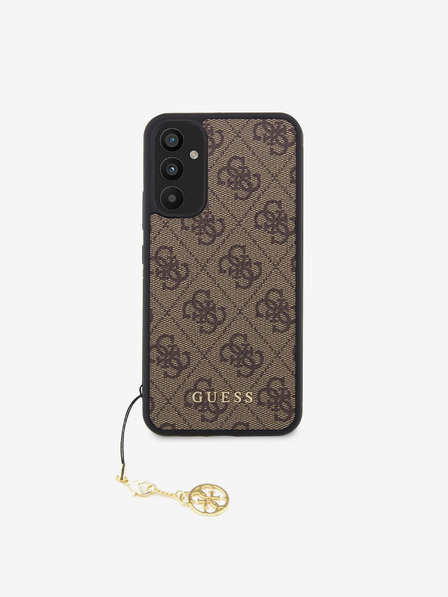 Guess 4G Charm Zadní Kryt pro Samsung Galaxy A34 5G Brown Obal na telefón