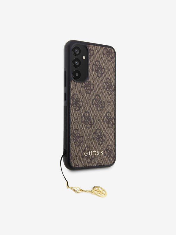 Guess 4G Charm Zadní Kryt pro Samsung Galaxy A34 5G Brown Obal na telefón