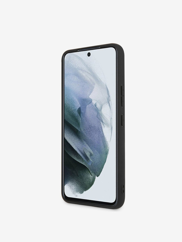 Guess PU 4G Metal Logo Zadní Kryt pro Samsung Galaxy S23 Grey Obal na telefón