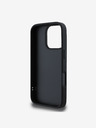 Guess Guess PU kožený prešívaný zadný kryt pre iPhone 16 Pro čierny