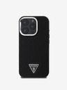 Guess Guess PU Grained Triangle Logo zadný kryt pre iPhone 16 Pro Max čierny
