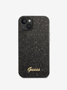 Guess Guess PC/TPU Glitter Flakes Metal Logo zadný kryt pre iPhone 14 Black