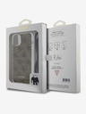Guess Guess IML 4G Zadný kryt s potlačou Crossbody Strap pre iPhone 15 Brown
