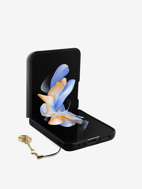 Guess 4G Charm Zadní Kryt pro Samsung Galaxy Z Flip 5 Grey Obal na telefón