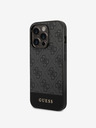 Guess Guess PU 4G Stripe zadný kryt pre iPhone 14 Pro Max sivý