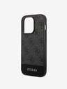 Guess Guess PU 4G Stripe zadný kryt pre iPhone 14 Pro Max sivý