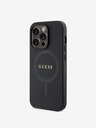 Guess PU Saffiano MagSafe Zadní Kryt pro iPhone 15 Pro Black Obal na telefón