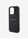 Guess PU Saffiano MagSafe Zadní Kryt pro iPhone 15 Pro Black Obal na telefón