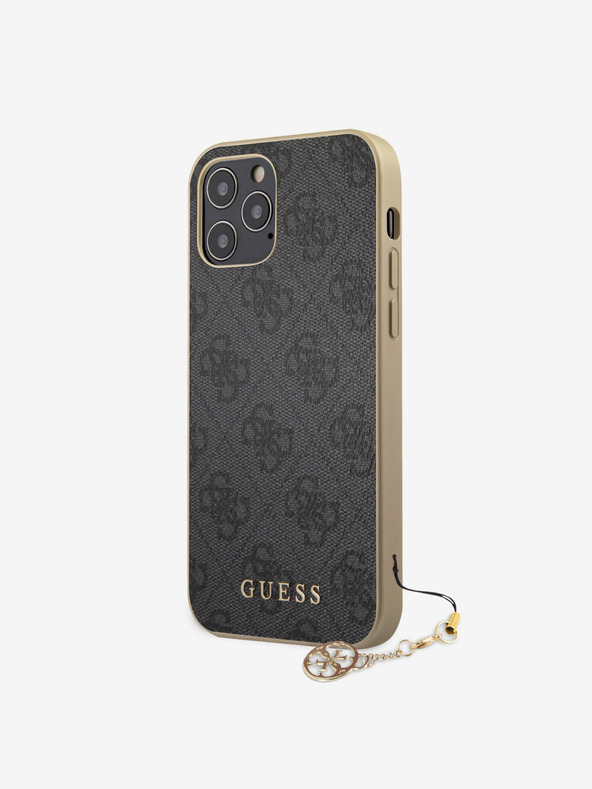 Guess Guess 4G Charm zadný kryt pre iPhone 12/12 Pro 6.1 Grey