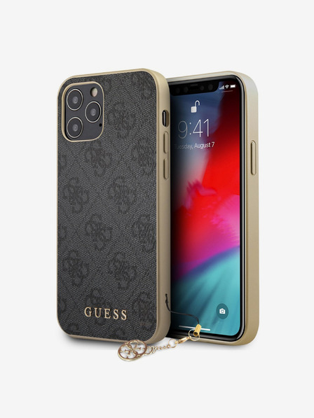 Guess Guess 4G Charm zadný kryt pre iPhone 12/12 Pro 6.1 Grey