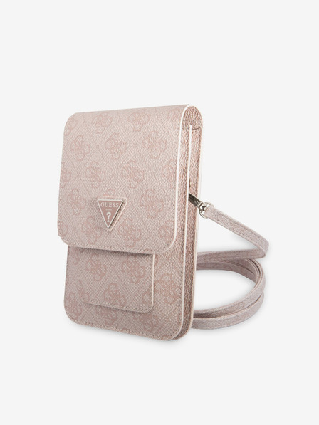 Guess Guess PU 4G Triangle Logo Phone Bag Pink