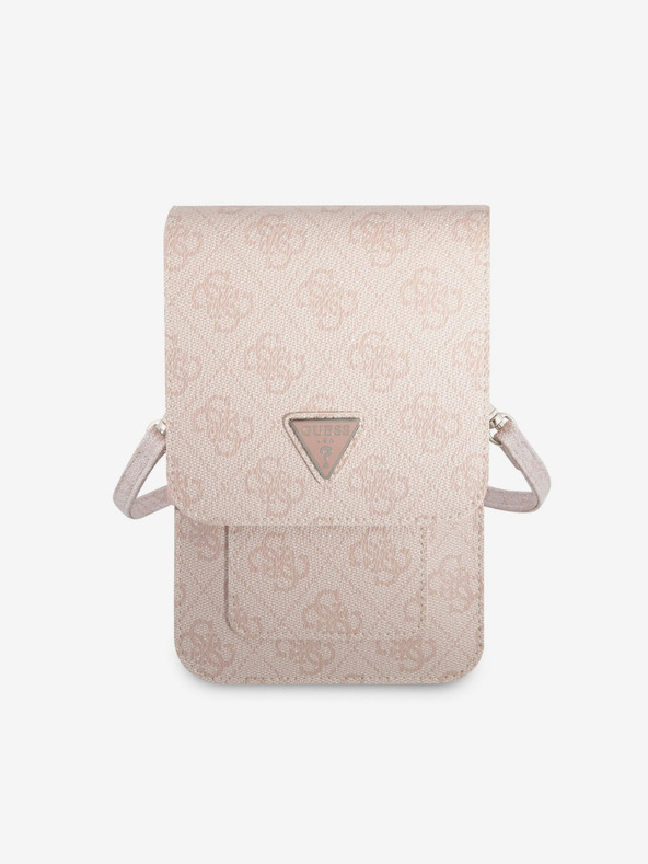Guess Guess PU 4G Triangle Logo Phone Bag Pink