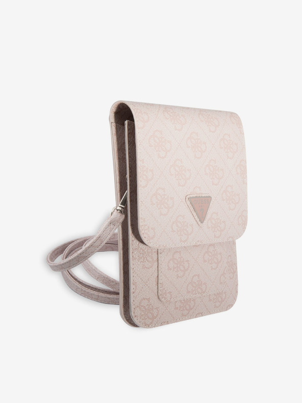 Guess Guess PU 4G Triangle Logo Phone Bag Pink