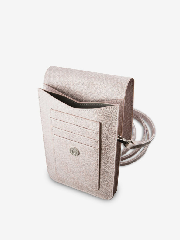 Guess Guess PU 4G Triangle Logo Phone Bag Pink