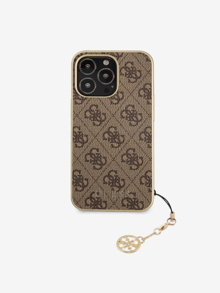 Guess Guess 4G Charm zadný kryt pre iPhone 13 Pro hnedý