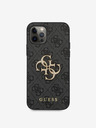 Guess Guess PU 4G Metal Logo zadný kryt pre iPhone 12 Pro Max sivý