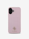 Guess Guess PU Grained 4G Small Metal Logo MagSafe zadný kryt pre iPhone 16 ružový