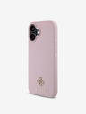 Guess Guess PU Grained 4G Small Metal Logo MagSafe zadný kryt pre iPhone 16 ružový