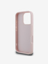 Guess Guess PU kožený prešívaný zadný kryt pre iPhone 16 Pro Max ružový