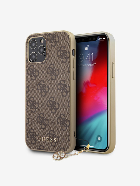 Guess Guess 4G Charm zadný kryt pre iPhone 12 Pro Max 6,7 Brown