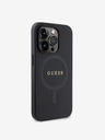 Guess PU Saffiano MagSafe Zadní Kryt pro iPhone 15 Pro Max Black Obal na telefón