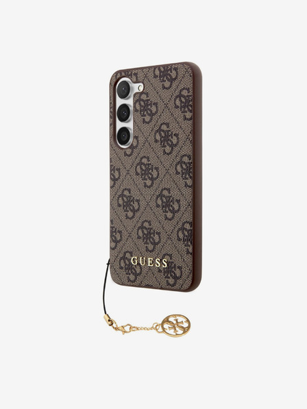 Guess Guess 4G Charm zadný kryt pre Samsung Galaxy S23 hnedý