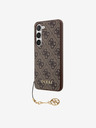 Guess Guess 4G Charm zadný kryt pre Samsung Galaxy S23 hnedý