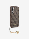 Guess Guess 4G Charm zadný kryt pre Samsung Galaxy S23 hnedý
