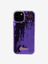 Guess Guess Sequin Script Logo Zadný kryt pre iPhone 15 Plus Purple