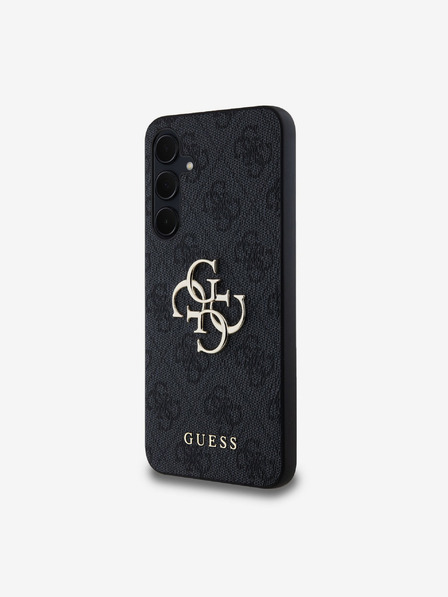 Guess Guess PU 4G kovové logo zadný kryt pre Samsung Galaxy A35 5G sivý