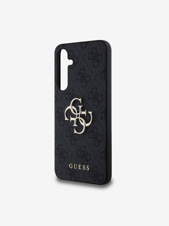 Guess Guess PU 4G kovové logo zadný kryt pre Samsung Galaxy A35 5G sivý