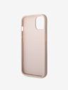 Guess Guess PU 4G kovový zadný kryt s logom pre iPhone 14 ružový