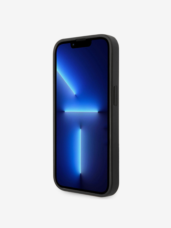 Guess Guess PU 4G kovové logo zadný kryt pre iPhone 15 Pro sivý