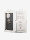 Guess Guess PU 4G kovové logo zadný kryt pre iPhone 15 Pro sivý