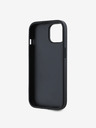 DKNY PU kožený zadný kryt s opakovaným vzorom vrecka na kartu pre iPhone 14 čierny DKNY