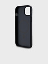 DKNY PU kožený zadný kryt s opakujúcim sa vzorom Stack Logo Magsafe pre iPhone 13 Black DKNY