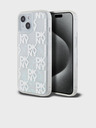 DKNY Liquid Glitter Checkered Pattern zadný kryt pre iPhone 15 Transparent DKNY