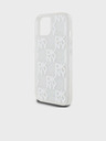 DKNY Liquid Glitter Checkered Pattern zadný kryt pre iPhone 15 Transparent DKNY