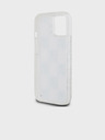 DKNY Liquid Glitter Checkered Pattern zadný kryt pre iPhone 15 Transparent DKNY