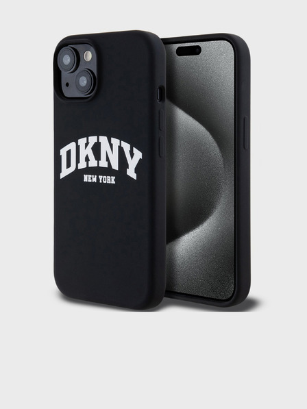 DKNY Liquid Silicone Arch Logo MagSafe zadný kryt pre iPhone 11 Black DKNY