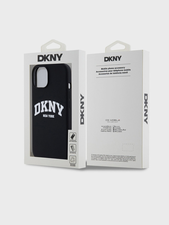 DKNY Liquid Silicone Arch Logo MagSafe zadný kryt pre iPhone 11 Black DKNY