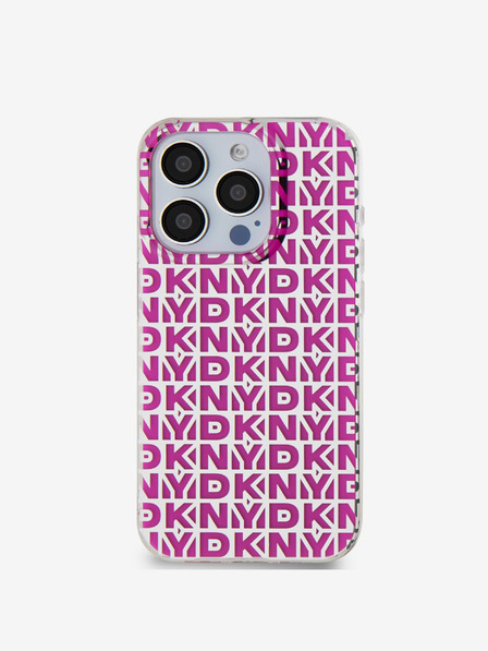 DKNY PC/TPU zadný kryt s opakovaným vzorom pre iPhone 15 Pro Max ružový DKNY