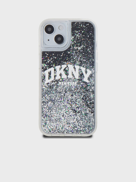 DKNY Liquid Glitter Arch Logo zadný kryt pre iPhone 11 čierny DKNY
