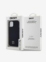 DKNY Zadný kryt PU Leather Stack Logo Magsafe pre iPhone 15 Black DKNY