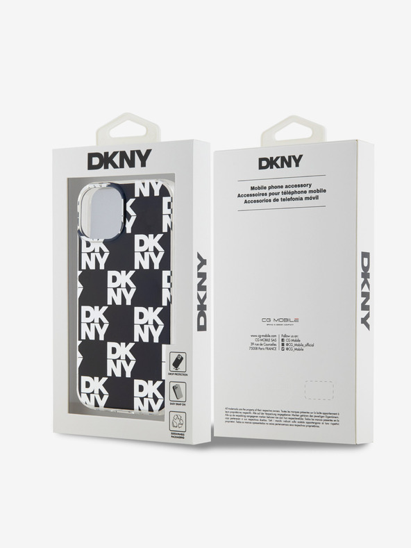 DKNY Zadný kryt s károvaným vzorom z PC/TPU pre iPhone 14 Black DKNY