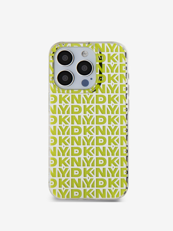 DKNY Zadný kryt PC/TPU s opakovaným vzorom pre iPhone 15 Pro Max žltý DKNY