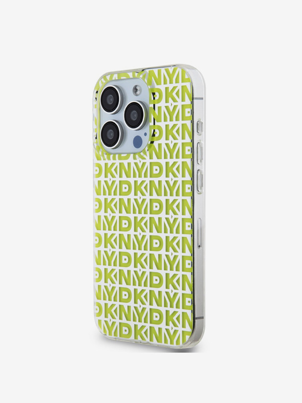 DKNY Zadný kryt PC/TPU s opakovaným vzorom pre iPhone 15 Pro Max žltý DKNY